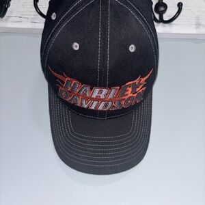 Harley-Davidson Black and Red Logo Cap